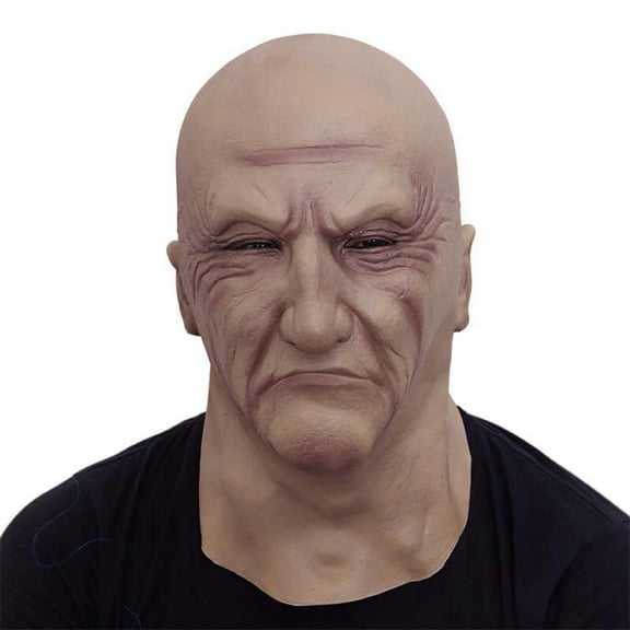 Scary Halloween Mask Face Mask Latex Old Man Full Head Mask for Halloween Spooky Halloween Decor Haunted House Props Party Dress Up 1 Pack