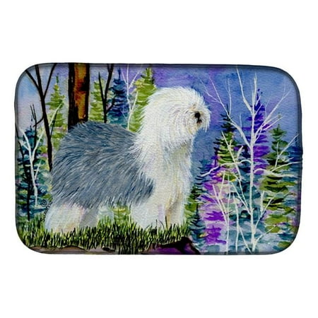 

Old English Sheepdog Dish Drying Mat