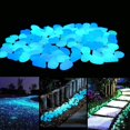thumbnail image 5 of Rewera 300 piezas de piedras fluorescentes, piedras decorativas fluorescentes artificiales para decoración de jardines, caminos, decoración al aire libre, acuarios y pasarelas, 5 of 5