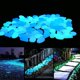 thumbnail image 5 of Rewera 300 piezas de piedras fluorescentes, piedras decorativas fluorescentes artificiales para decoración de jardines, caminos, decoración al aire libre, acuarios y pasarelas, 5 of 5