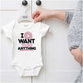 thumbnail image 5 of I Donut Want to Do Anything Funny Pun Romper Boys or Girls Infant Baby Brisco Brands NB, 5 of 6
