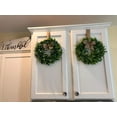 thumbnail image 6 of Visland 2Pack Boxwood Wreath Round Wreath Artificial Wreath Green Leaves Wreath Door Wall Window Decoration,12Inch, 6 of 8