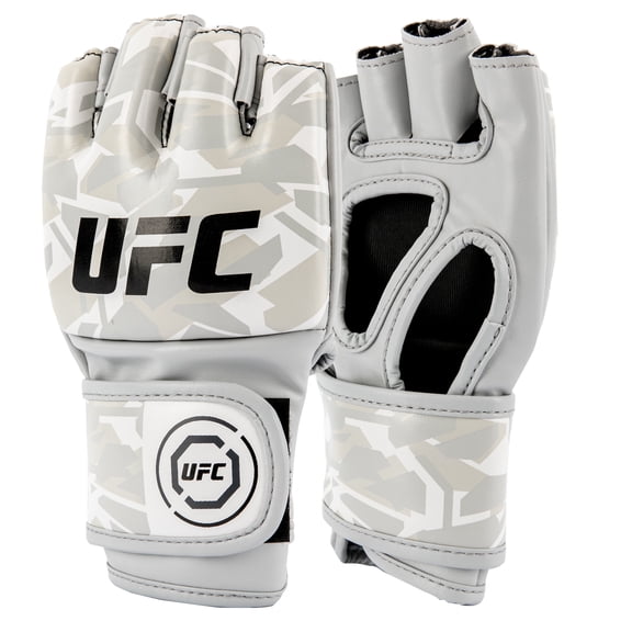 UFC Octagon Camo MMA Gloves - L/XL - Beginner to Intermediate MMA Training Gear for Grappling and Striking