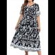 thumbnail image 1 of Vestido de Verano Holgado Informal de Corta con Corte A y Corte en A para Mujer, Talla Grande y Negro XXXL, 1 of 8