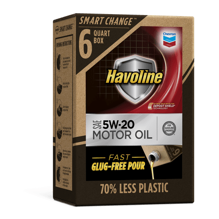 Havoline SMART CHANGE® Motor Oil 5W-20, 6qt (Best 5w20 Synthetic Motor Oil)