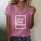 thumbnail image 5 of TaTaai Fashion Casual Women Top Cotton Custom 1 Piece Summer V Neck Short Sleeve Loose Fit Soft Breathable Daily Lounge Street Casual Wear Blouse Gift, 5 of 7