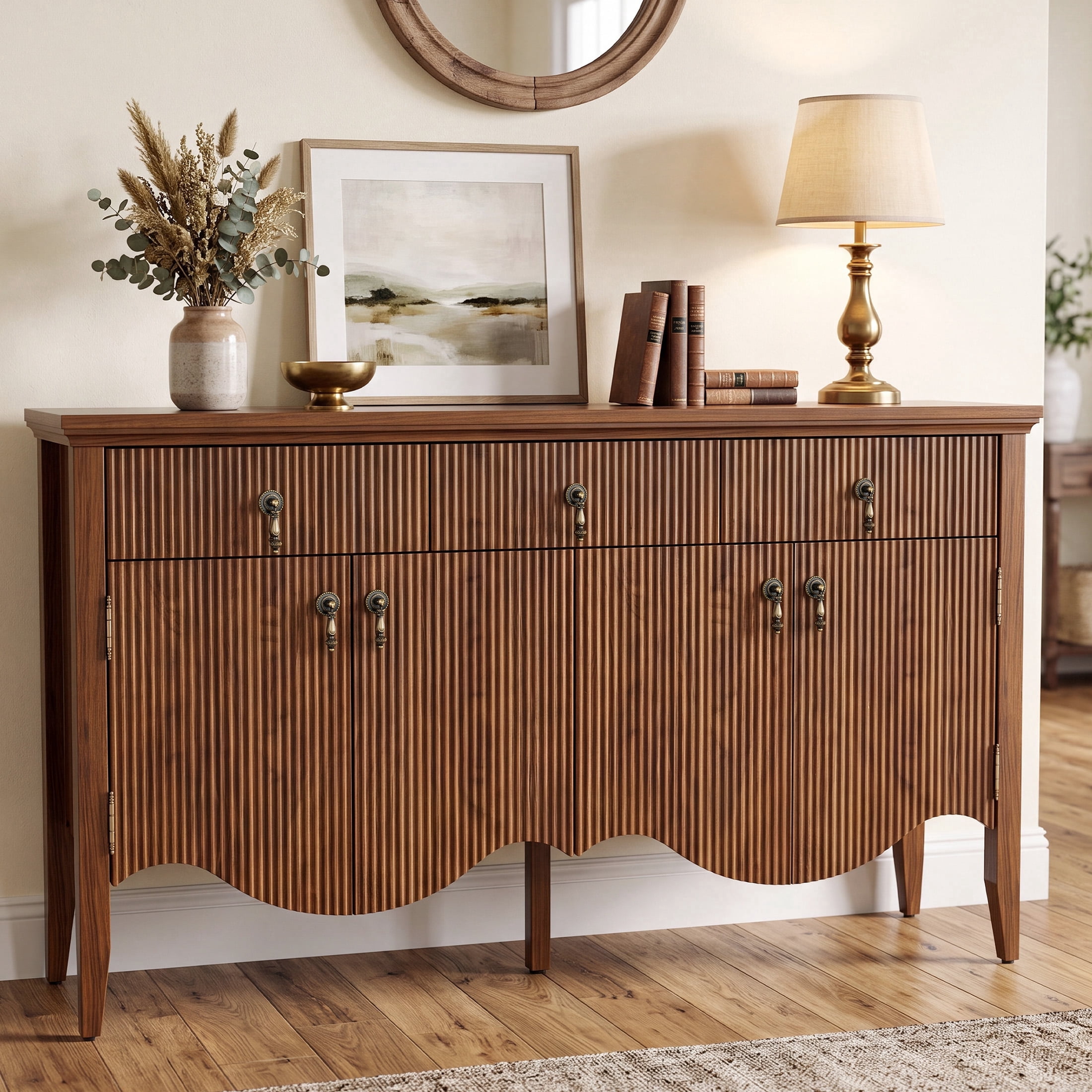 Sauder, Two-Door Storage Cabinet, RRK150, Chalk Oak Finish