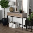 thumbnail image 1 of COZAYH Rustic Console Table with 2 Drawers Entryway Hallway Farmhouse Country Style, Cabin-Inspired Natural Finish (Distressed Grey), 1 of 8