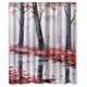 thumbnail image 1 of Cortina de ducha ABPHQTO naturaleza otoño arboles hojas rojas rio 150x180 cm, 1 of 2