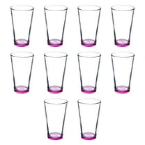 Beer Glasses 16 oz. Set of 10, Bulk Pack - Pint, Groomsmen gifts, Barware - Pink