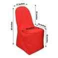 thumbnail image 3 of Efavormart 5PCS | Round Top Red Polyester Banquet Chair Covers Linen Dinning Chair slipcover For Wedding Party Event Catering, 3 of 11
