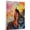 Akita, variant on German Shepherd Dog Playing Climbing Wall Stretched Canvas Size 8x12 – German Shepherd Canvas Art for Dog Lovers, Climbing Canvas Wall Decor