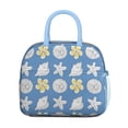 thumbnail image 2 of Lunch Bag Lunch Box for Women Reusable Insulated Lunch Bags,Water-Resistant Beach Blue Yellow Shell Starfish Cooler Lunch Tote Bag, Large Capacity for Work Travel Picnic, 2 of 6