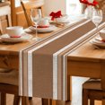 thumbnail image 5 of Table Runners 90 Inches Long Dress Scarves, Vintage Dark Brown Striped Farmhouse Coffee/Dining/Kitchen Table Decor Table Runner for Living Room, Farmhouse Modern Stripes Boho 13x90 Inch, 5 of 9