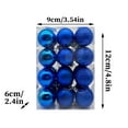 thumbnail image 3 of HomeDM 24 Pcs Christmas Balls Ornaments, 2.4" Blue Rustic Farmhouse Ornaments for Christmas Tree Holiday Wreath Garland, 3 of 3