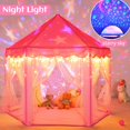 thumbnail image 4 of Tienda de campaña Princess Senodeer con alfombra, luces de estrella y luz nocturna, 4 of 7