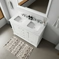 thumbnail image 2 of Tybee 48 in W x 22 in D White Double Bath Vanity, Carrara Marble Top and 46 in Mirror, 2 of 10