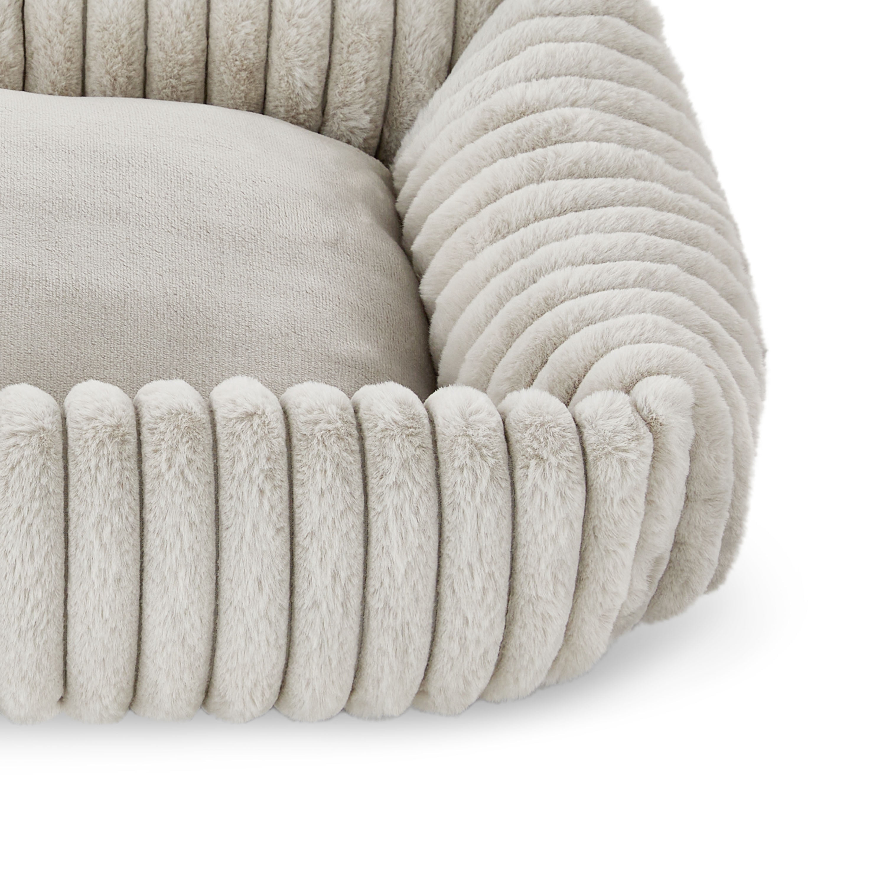 Vibrant Life Medium Thick Corduroy Plush Bolster Dog Bed, Gray, 21" x 27"