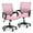 Pink, variant on Magshion Set of 2 Office Chairs Mid Back Swivel Desk Chairs, Height Adjustable Ergonomic Mesh Computer Chairs with Armrest & Lumbar Support, Red