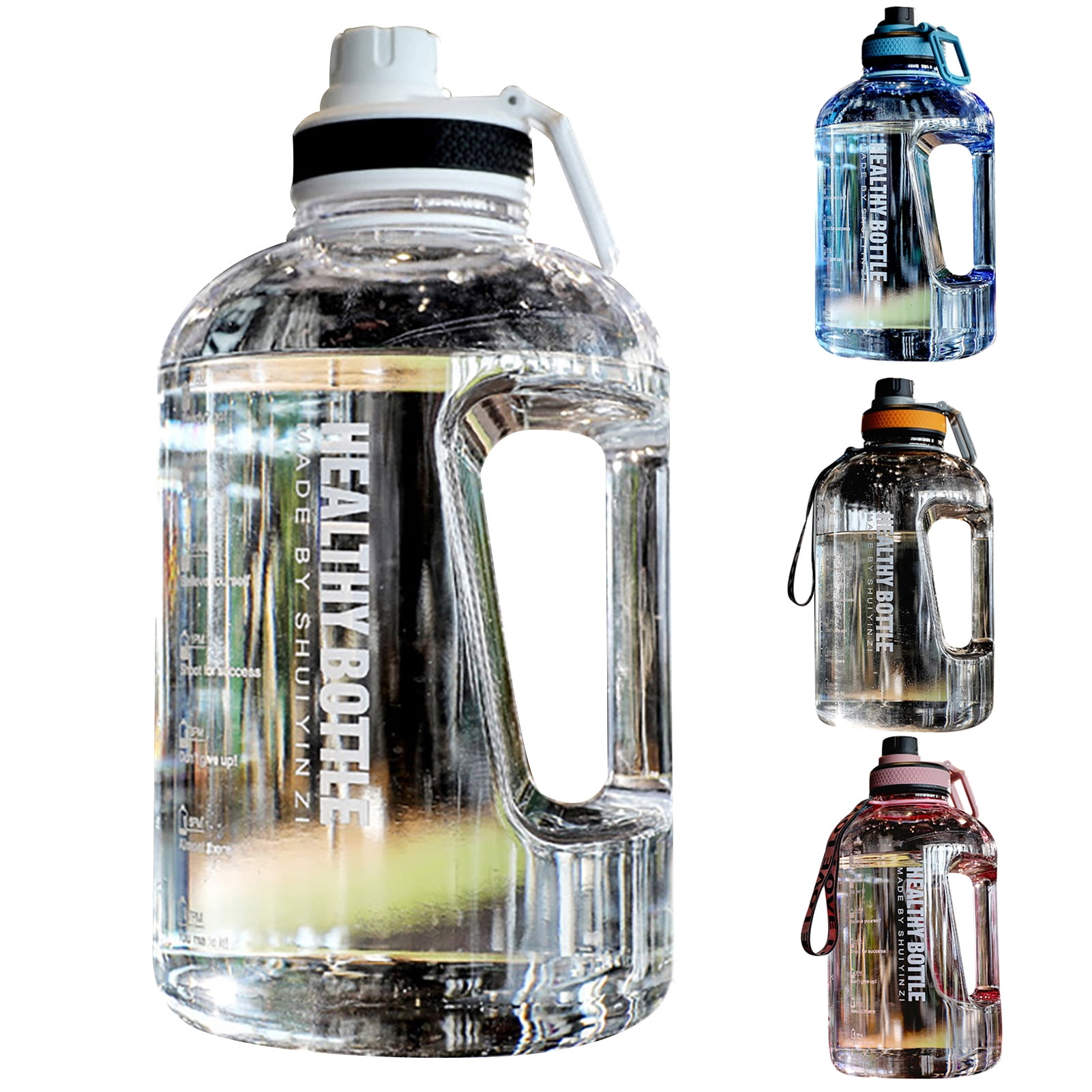 Walbest Creative Transparent PC Sports Water Bottle, Portable Gym Water Cup  BPA Free