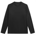 thumbnail image 5 of Youthup Men's Casual Loose Fit Solid Color Long Sleeve T-Shirt for Youth, Summer Sporty Basic Tee, 5 of 7