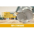 thumbnail image 4 of Safdie & Co. Utopia 12 Piece Dinnerware Set, Service for 4, Fiesta Dinnerware, Home Trends and Home Food Network Essentials, Stoneware Dinner Plates, Grey, 4 of 8