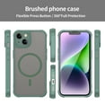 thumbnail image 3 of Allytechgroup iPhone 13 Case Compatible with Magsafe, Matte Transparent Anti-Scratch Shock Absorb Drop Protection Rugged Magnetic Phone Case for Apple iPhone 13, Green, 3 of 7