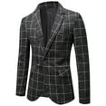 thumbnail image 2 of Donemore Men's Glitter Blazer Single Breasted One Button Slim Fit Suit Jacket 100% Polyester Stage Performance Formal, 2 of 8