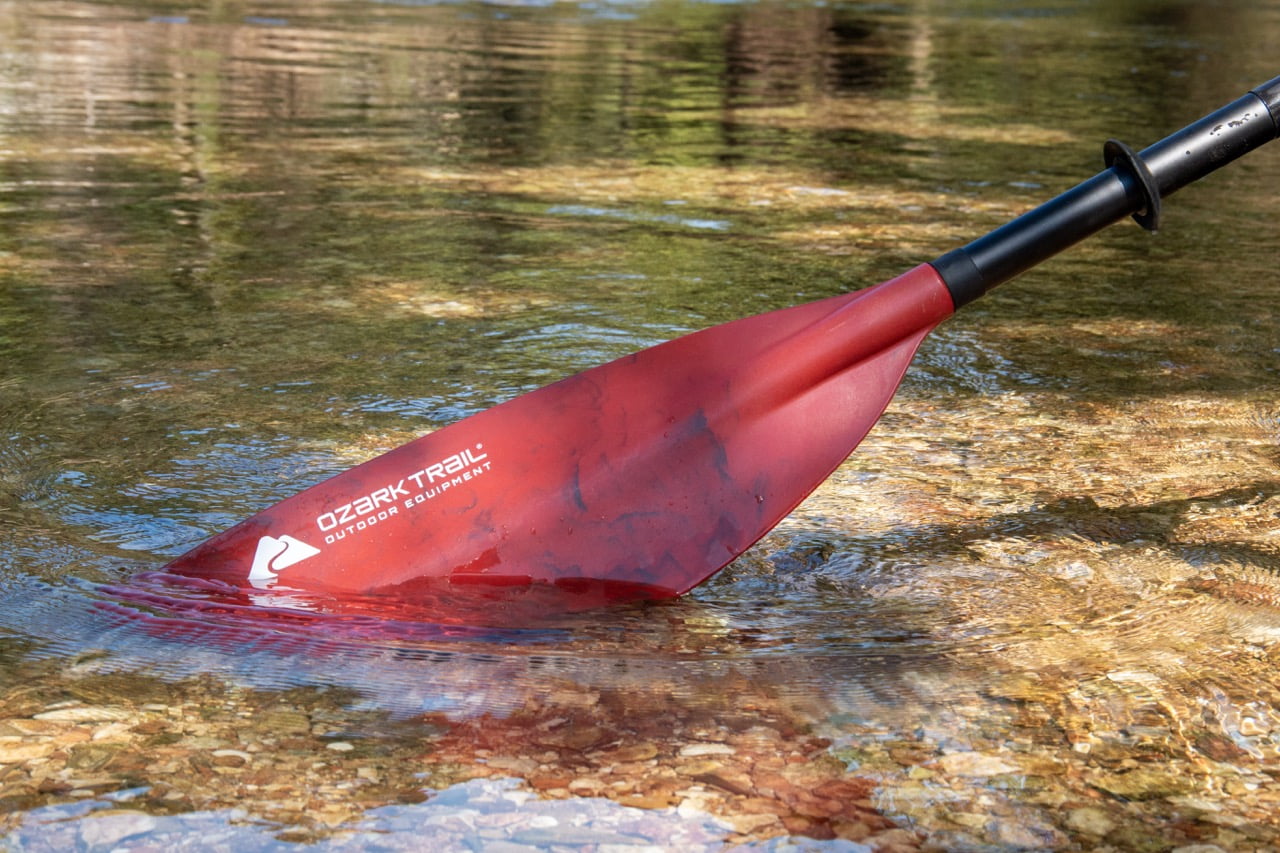 Ozark Trail Adult Aluminum Kayak Paddle, 94.5 inch Red and Gray
