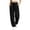 Black, variant on Women's Baggy Sweatpants Y2K Pleated High Waist Drawstring Jogger Pants Soft Casual Street Athletic Pants with Pockets Fall Outfits White