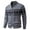 Gray, variant on Men's Stand Collar Jacket Double Zip Up Sweater Winter Knit Jacket for Men Casual Elastic Knit Outwear Warm Nylon Spandex Fleece Lined Sweater Slim Fit Pullover M-4XL