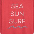 thumbnail image 2 of Instant Message - Sea Sun Surf - Women's Lightweight French Terry Pullover, 2 of 6
