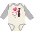 thumbnail image 3 of Inktastic Valentine's Day First Birthday Boys or Girls Long Sleeve Baby Bodysuit, 3 of 5