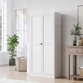 thumbnail image 4 of Versatile White Metal Kitchen Pantry Cabinet with Adjustable Shelves, Freestanding Storage Solution for Kitchen, Living Room & Bathroom, 4 of 13