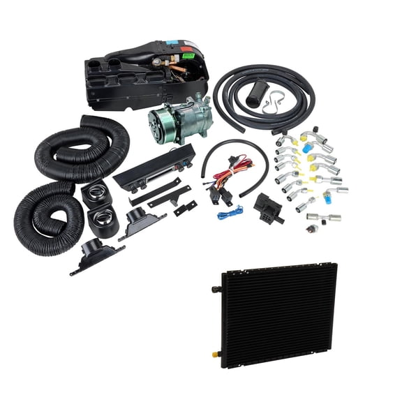 Vintage Air Gen V A/C 508 Serpen. Compressor, W/ Horiz. Condenser