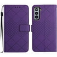 thumbnail image 2 of For Samsung S21 FE Wallet Case with RFID Blocking Card Slots Holder Premium PU Leather Magnetic Kickstand Shockproof Wrist Strap Removable Flip Protective Cover For Samsung Galaxy S21 FE, Purple, 2 of 9