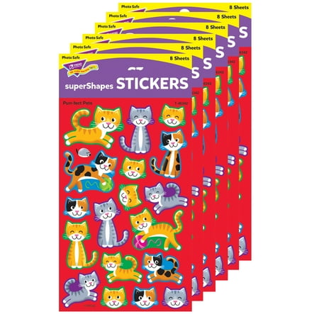 UPC: 0194629033522 | TREND Purr-fect Pets superShapes Stickers-Large 144 Per Pack 6 Packs