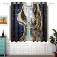 thumbnail image 2 of Raccoon Space Universe 54×55 Inch Black Out Curtains 2 Packs Aesthetic for Bedroom Living Room Sliding Glass Doors Kitchen Windows, 2 of 5