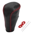 thumbnail image 1 of Ofertas Únicas 1 Pc Cubierta de Pomo de Cambio de Marcha para Honda Accord 2008-2012 Protector de Mango de Cambio Pebbled Negro Rojo Cuero Sintético, 1 of 6