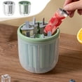 thumbnail image 1 of Bandeja de cubitos de hielo grande con tapa, máquina de hielo de silicona de fácil liberación para whisky, cócteles, molde de hielo verde de 12,3x12,2 cm, apilable con embudo, PP de grado, 1 of 7