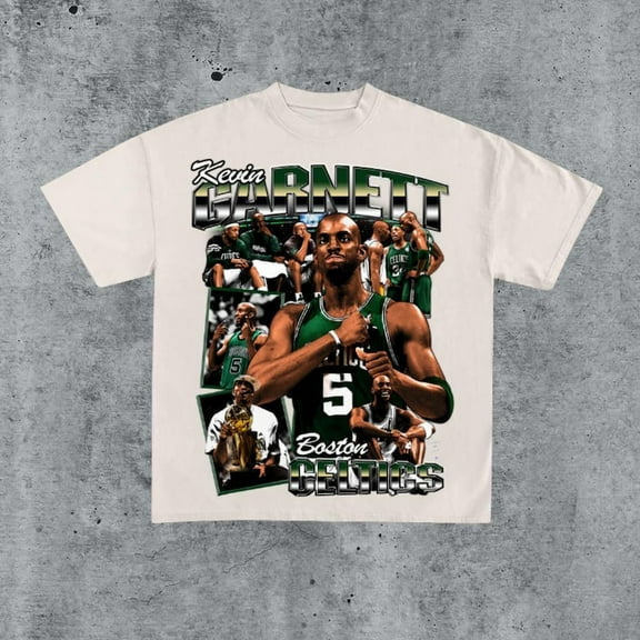 Vintage 90s KEVIN GARNETT Shirt, Retro Classic Graphic Tee Bootleg Bestseller Unisex Sport Gift