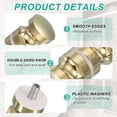 thumbnail image 3 of Uxcell Glass Shower Door Handle, Aluminum Alloy Back-to-Back Shower Door Knob for Bathroom Gold, 3 of 7
