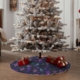 thumbnail image 6 of Halloween Christmas Tree Skirt - Octopus Seahorse Jellyfish Purple 36 Inches Christmas Tree Skirt for Halloween Holiday Indoor Home Christmas Tree Decorations with Three Ribbons, 6 of 7