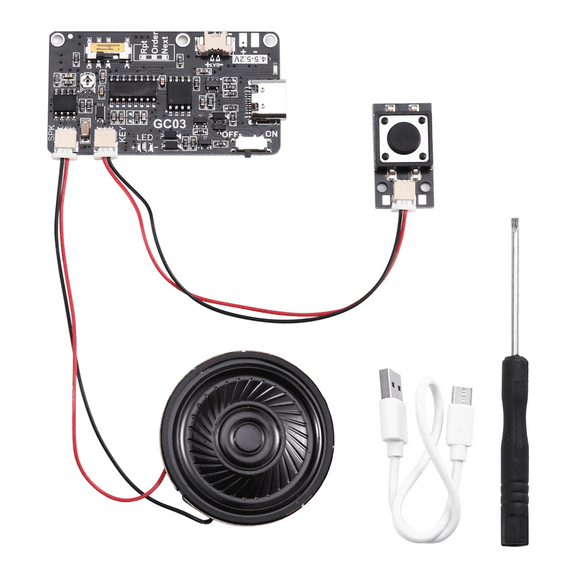 Recordable Sound Module 8M MP3 Button Control Music Voice Player Board with Speaker for DIY Greeting Card Gift Christmas,1 set * Voice module