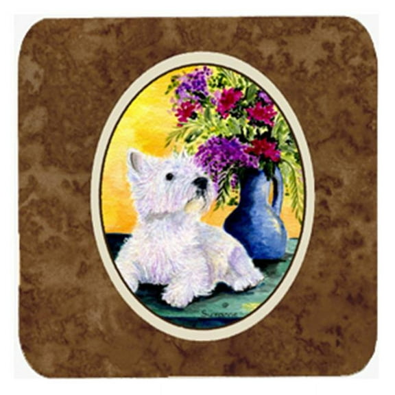 Westie Foam Coasters - Set 4