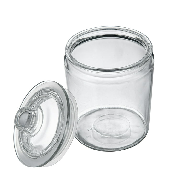 Vetri 1 Gal Glass Storage Jar - with Glass Lid - 7 inch x 7 inch x 9 3/4 inch - 1 Count Box, Clear
