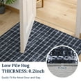 thumbnail image 4 of HOMERRY Plaid Print Non Slip Area Rug 8' x 10' for Living Room Washable Indoor Carpet, Blue, 4 of 5