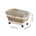 thumbnail image 3 of Rewenti Foldable Waterproof with Wheels Pet Food Storage Container Foldable Airtight Dry Food Bin for Dogs Cats Portable Kibble Container for Home Travel Camping, 3 of 5