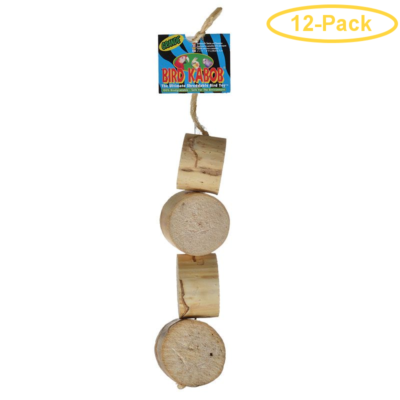 Wesco Pet Bird Kabob Bird Toy Grande (10.75 Long x 2.75 Wide) Pack of 12