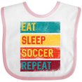 thumbnail image 3 of Inktastic Eat Sleep Soccer Repeat Boys or Girls Baby Bib, 3 of 4